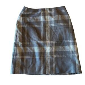 Jones New York Plaid Skirt Sz. 10 - Tartan, Office Siren, Midi, Academia, Goth